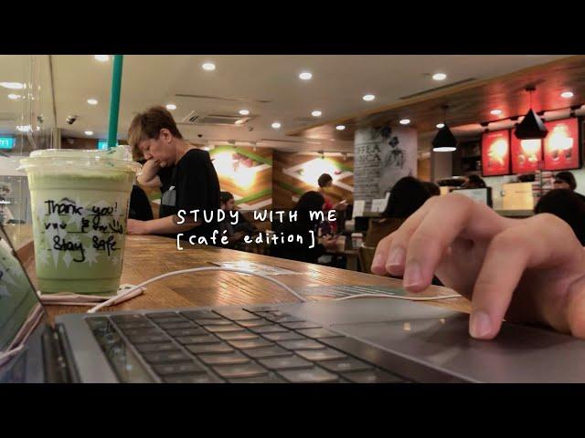 real time study with me (cafe edition) | 1 hour