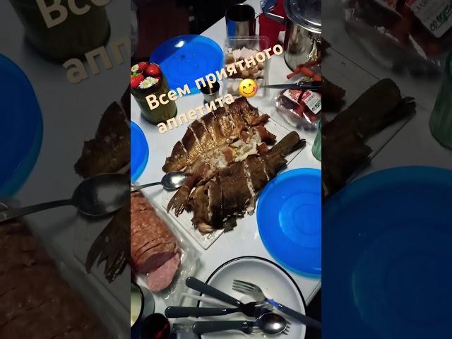 Ужин  #рыбалка #беларусь #отдых #fishing #рыбалканафидер