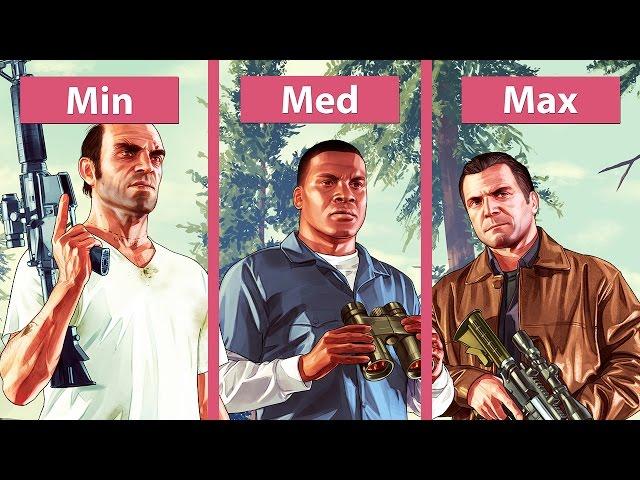 Grand Theft Auto 5 / GTA 5 – PC Min vs. Med vs. Max Graphics Comparison [WQHD|1440p]