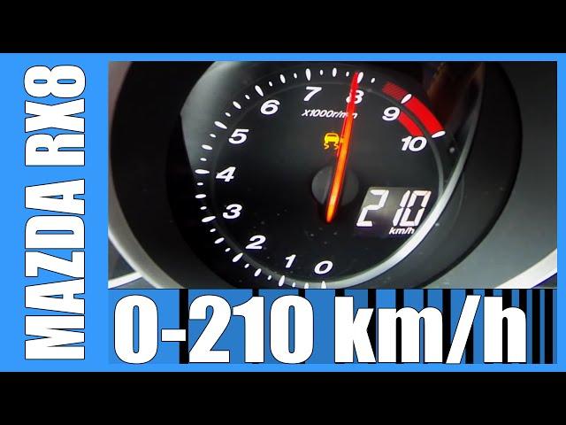 Mazda RX8 231 HP NICE! 0-210 km/h Acceleration Test Autobahn Beschleunigung