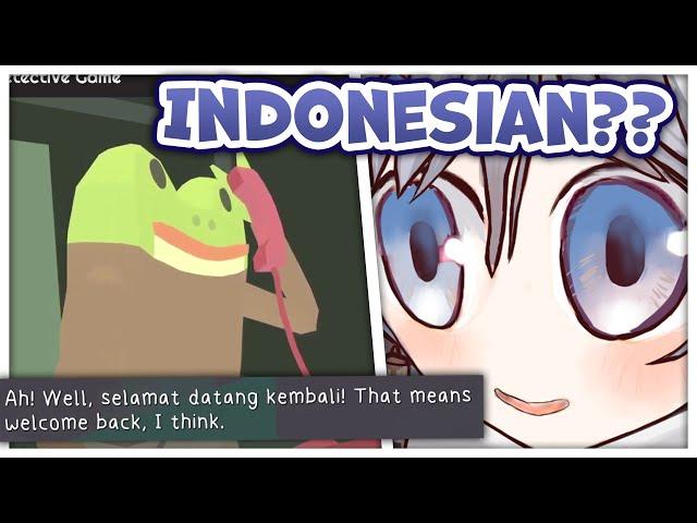 Zeta got really flabbergasted when the game suddenly uses Indonesian language out of nowhere