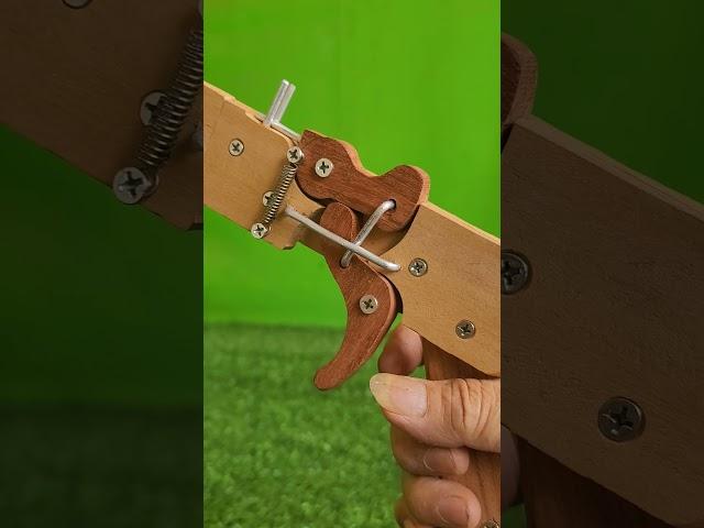 Simple mechanism trigger wooden slingshot#woodscraft #woodwork #woodworking #tools #
