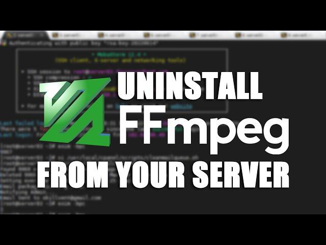 [LIVE] How to Uninstall FFMPEG from your server via SSH?