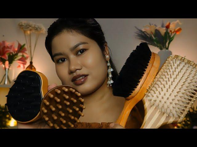 ASMR Dreamy Scalp Massage & Hair Brushing (Layered Sounds, No Talking, Tapping, Personal Attention)