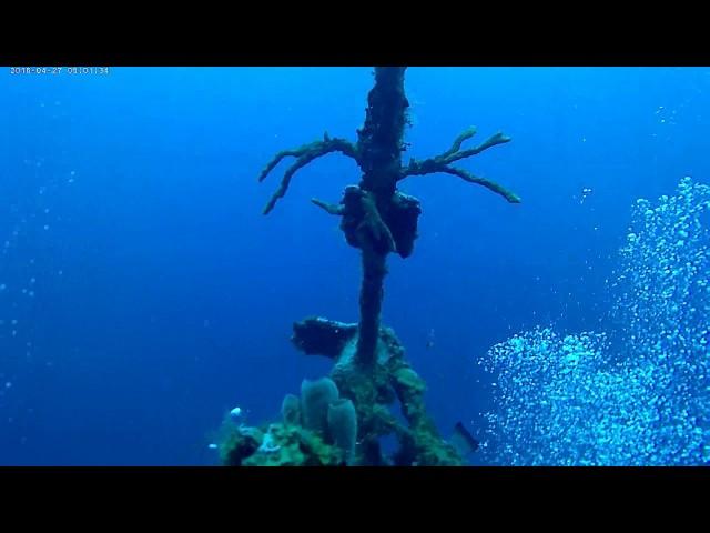 Kerry Daly Scuba Production- Deep Wreck Dive of Odyssey, Roatan, June 2017