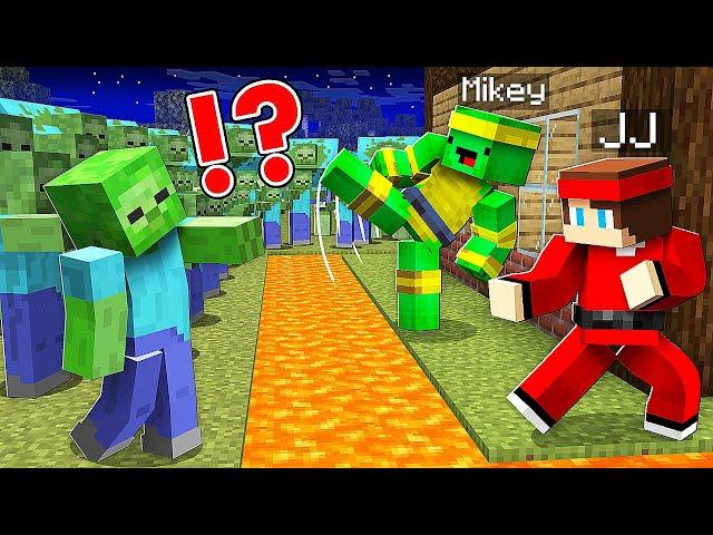 Mikey and JJ: NINJA Security House vs 1000 Zombie Army in Minecraft ! Best of Maizen - Compilation