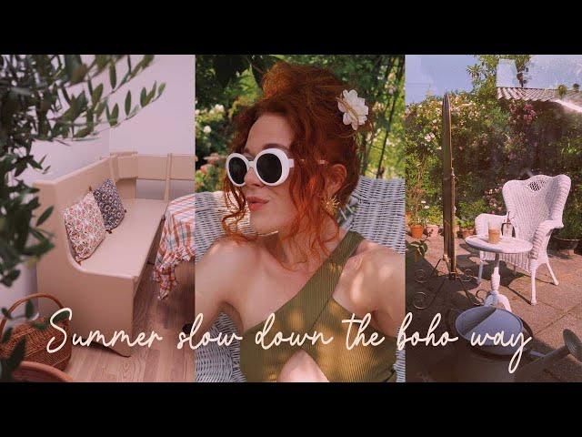 Summer Slow Down The Boho Way | Garden haircut & Decorating