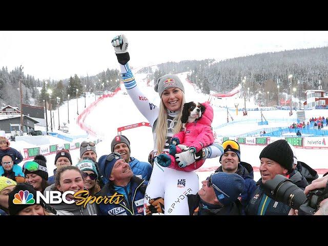 Lindsey Vonn's final downhill run and official farewell to skiing | NBC Sports