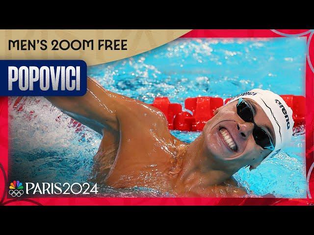 David Popovici earns gold, USA's Luke Hobson gets bronze in TIGHT men's 200m free | Paris Olympics