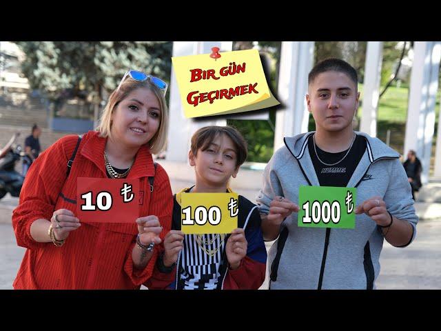 10 TL VS. 100 TL VS. 1000 TL İLE BİR GÜN GEÇİRMEK !