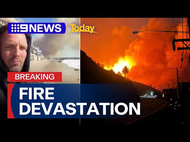 Aussie living in LA on Malibu home destroyed by wildfires | 9 News Australia