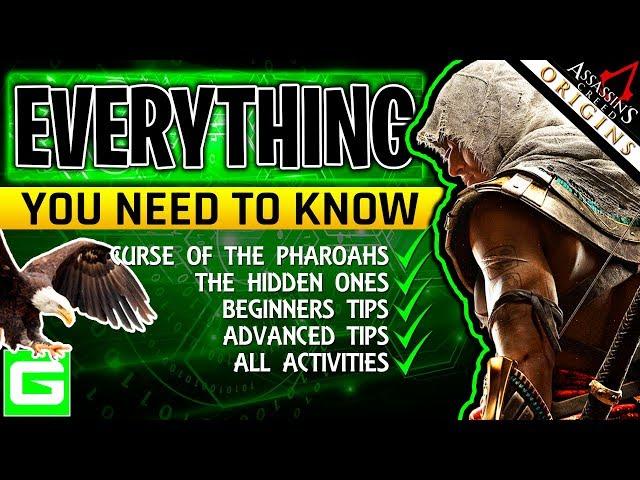 Assassins Creed Origins Complete Guide & Top Tips | Covers BOTH DLC [All Features Explained Indepth]