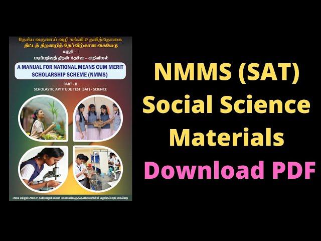 NMMS Social Science Study Material | SAT | Part II Scholastic Aptitude Test   Social Science