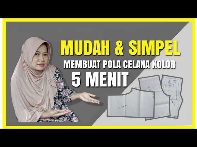 CUMA 5 MENIT !!! Cara membuat pola celana pendek - Part 1 | Belajar Menjahit Bagi Pemula