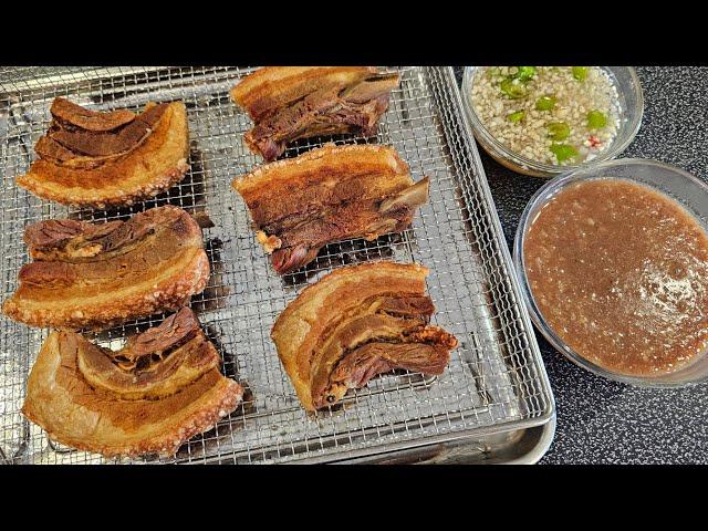 Easy pork belly recipe | Crispy pork belly with sauce