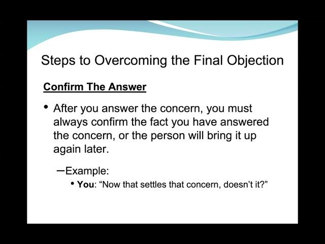 Johnny & Jacky - Overcoming Objections Training training…. GREAT TRAINING!!!