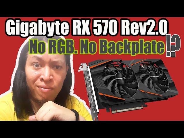 Gigabyte RX 570 Gaming 4G Rev. 2.0 NO RGB. NO BACKPLATE. (Unboxing)