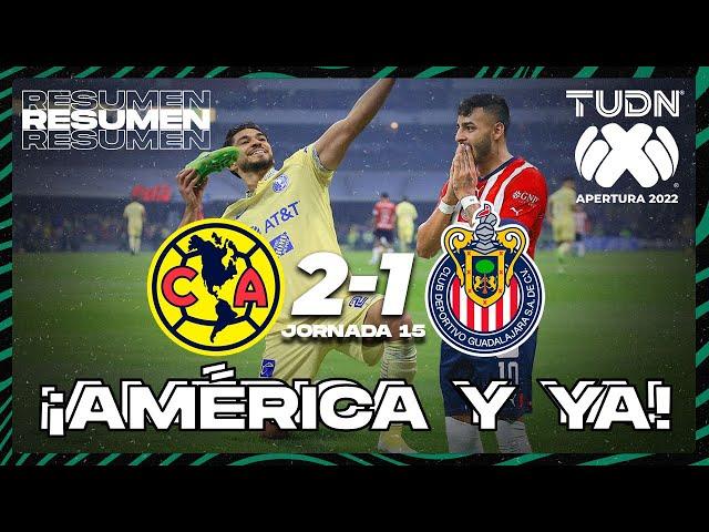 Resumen y goles | América 2-1 Chivas | Liga Mx Apertura 22 -J15 | TUDN