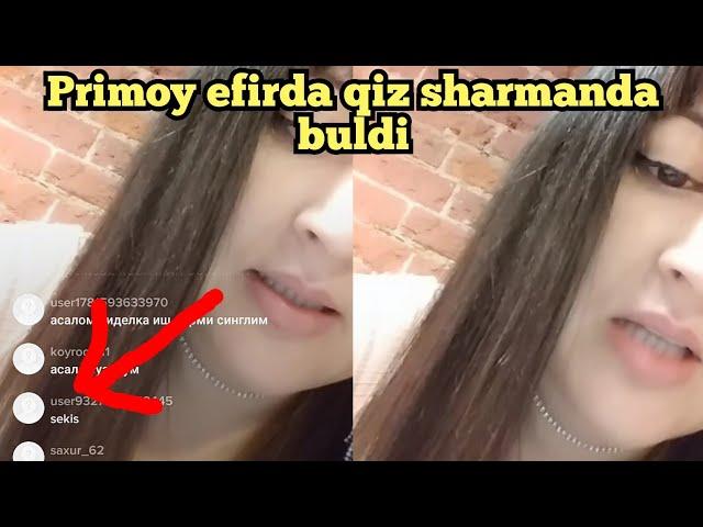 Qiz primoy efirda sharmanda buldi