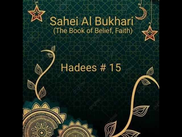 HADEES NO. 15 OF SHAHI AL BUKHARI  |  THE WAY OF LIGHT