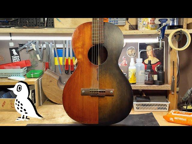 Old Parlor Guitar, Refinish And Repair