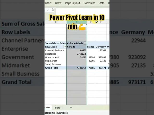 Ultimate guide to power pivot #exceltips #excel #excelbasics #shortvideo