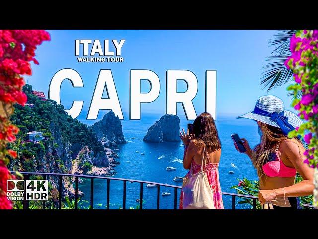 Capri, Italy 4K Walking Tour | beautiful Summer 2024 in HDR