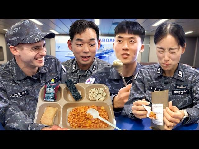 Korean Navy Officers Try British Rations for the First Time!!