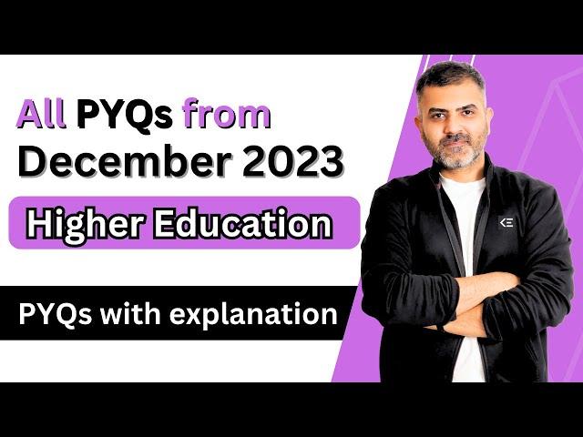 All Higher Education PYQs | December 2023 | Revision Series | UGC-NET-Paper1