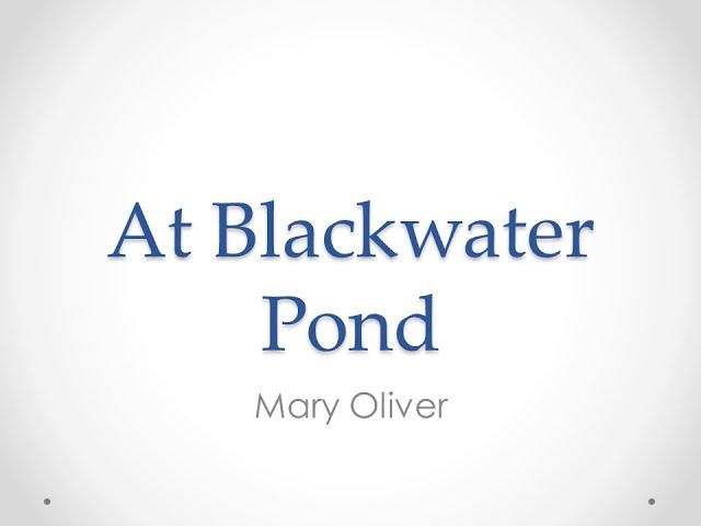 GCERT STD 6th Subject: English Unit 3. Water, Water, Everywhere. Poem: 'At Blackwater Pond'