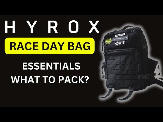 hyrox london race day bag essentials // hyrox london 2023 race day kit list // hyrox what to pack