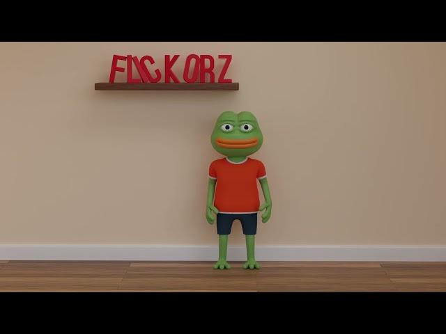 Pepe the frog 3D model and animation - Blender