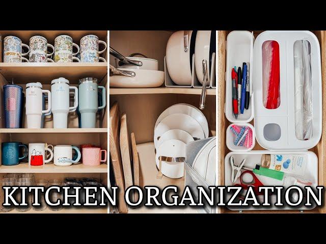 SMALL KITCHEN ORGANIZATION IDEAS 2024 | DECLUTTERING & ORGANIZING TIGHT SPACES | SIMPLIFIED KITCHEN