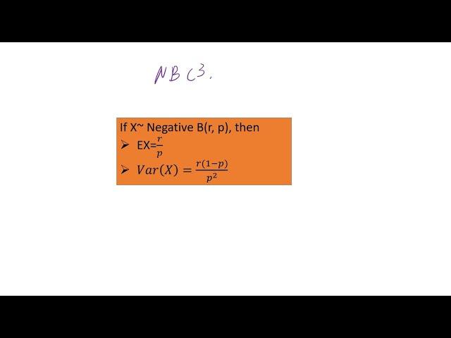 3.2 Negative Binomial Distribution and Its mean and variance负二项分布