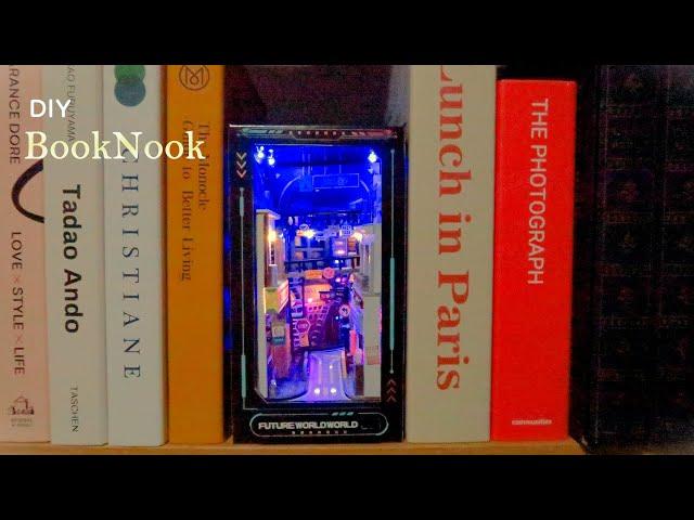 DIY Miniature Dollhouse Kit/ Future World/미래세계 사이버 펑크/ Booknook/책꽂이미니어처 쉽게 따라 만들기