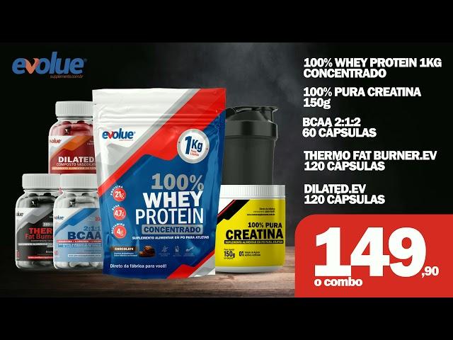 Whey Protein Concentrado 1Kg + Thermo Fat Burner + Bcaa 2:1:1 60 Cáps + Creatina 150g + Coqueteleira