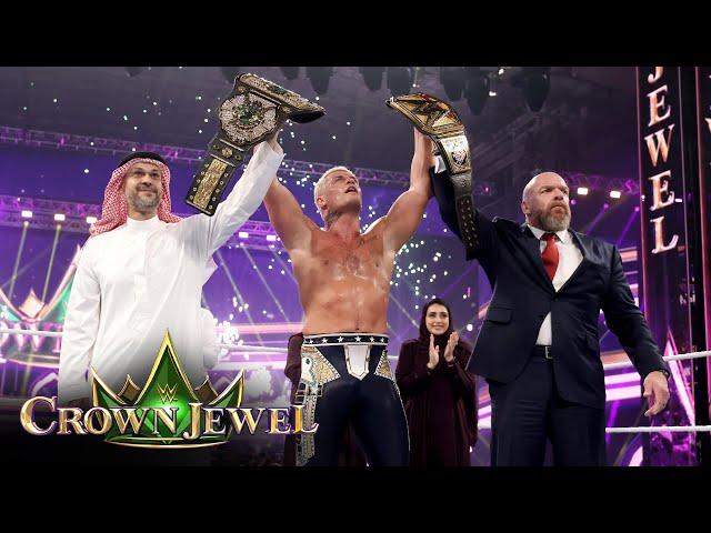 Triple H presents the Crown Jewel Title to Cody Rhodes: Crown Jewel 2024 highlights