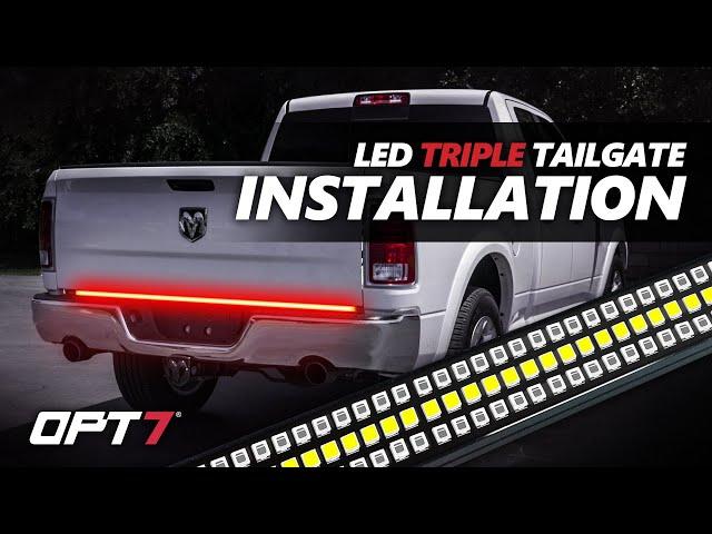 How to install OPT7 Redline Tailgate Light Bar on 2018 4th Dodge Ram