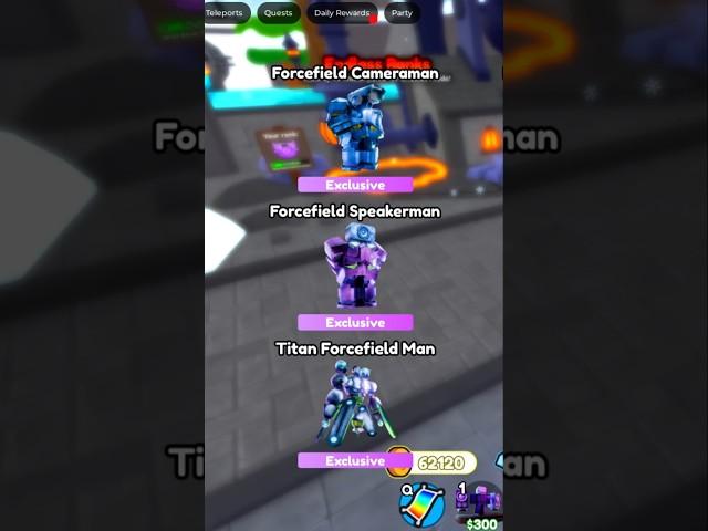 I got new Titan forcefield man #ttd #toilettowerdefense #roblox #edit #skbiditoilet