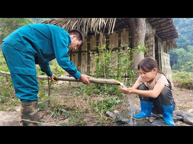 The uncle went to find a water source to bring water for the girl's daily activities.