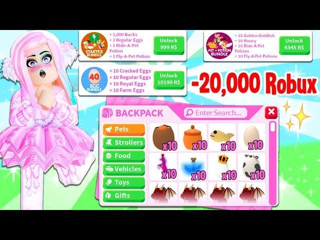 I Bought EVERY EGG BUNDLE In Adopt Me.. Spending 20,000 Robux *Is It Worth It?!* Roblox