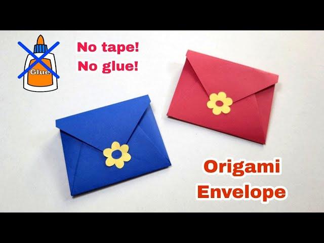 How to make Envelope without Glue / Tape | Envelope making at Home | Origami Envelope DIY