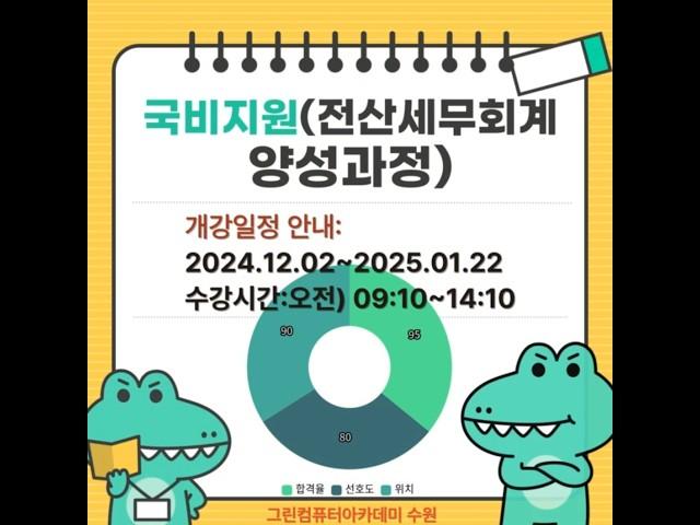 내일배움카드,국비지원, 전산회계,전산세무,HRD 수강후기 국비지원  그린컴퓨터아카데미 수원#shorts