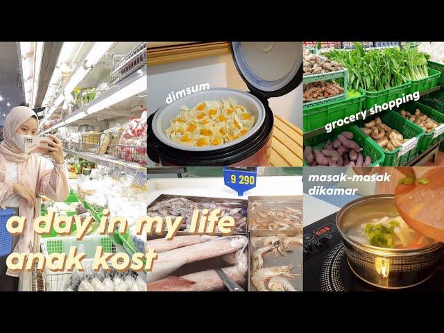 a day in my life anak kost  : kuliah offline, grocery shopping, masak-masak dikamar