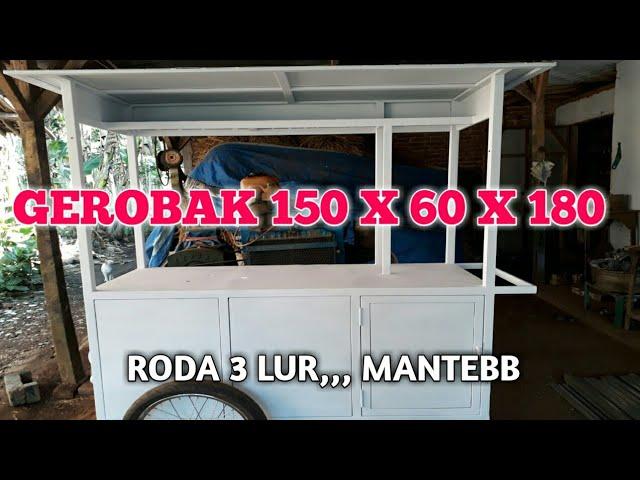 membuat gerobak roda 3 ukuran 150 x 60 x 180