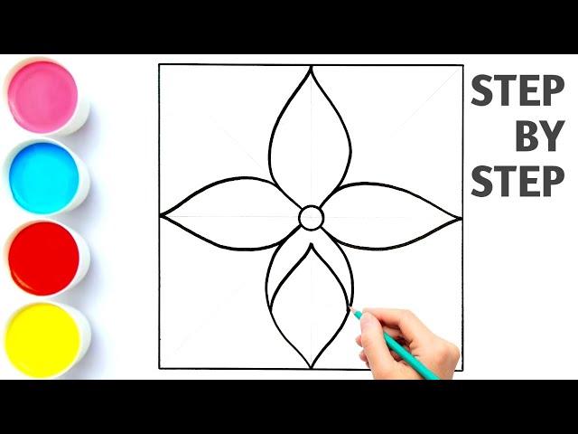 How to Draw Rangoli | Easy Rangoli Drawing | Rangoli Drawing | Draw Smart