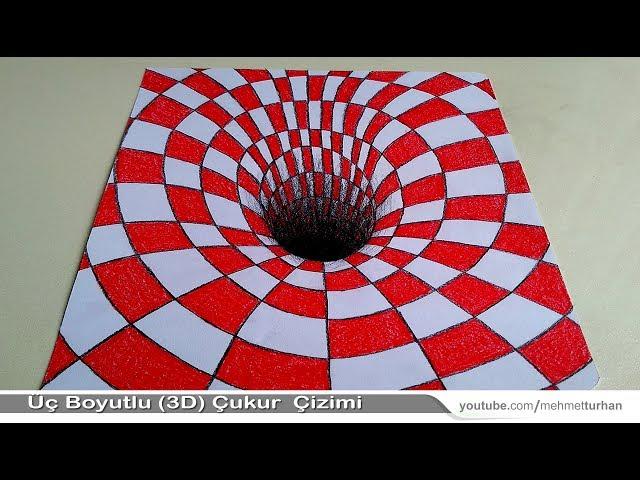 3D a HOLE or PIT DRAWING VERY EASY THREE DIMENSIONS DRAWING