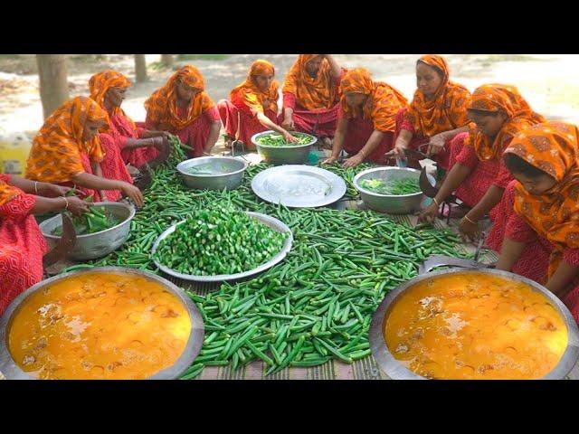 Ladies Finger Fry with Eggs - Dharosh Bhaji - Bengali Food - Simple & Delicious Recipe