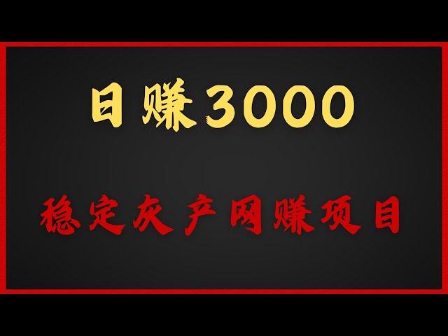 网络赚钱 网赚 项目 十分钟教你如何日赚3000 毫无风险的 灰产 网赚 网络赚钱项目 适合所有人做的挣钱项目（老鬼聊灰产）