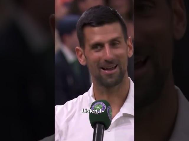 Novak Djokovic reacts to getting booed at Wimbledon  | #shorts